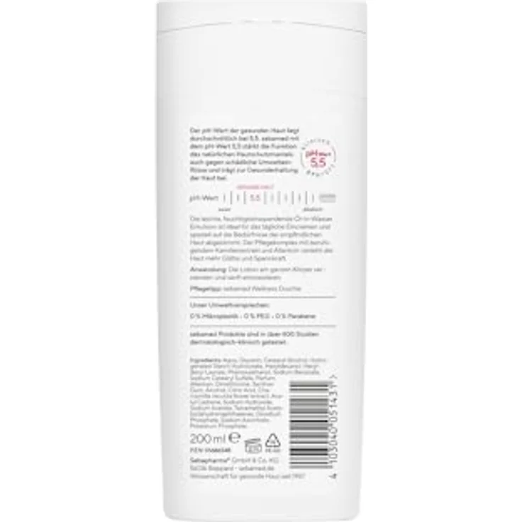 Sebamed Lotion 200 ml, Bodylotion für empfindliche und trockene Haut, feuchtigkeitsspendend mit Kamillenextrakt und Allantoin, pH 5,5 – Bild 2