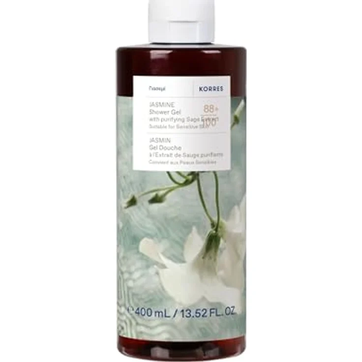 KORRES Jasmine Duschgel, 400 ml mit griechischem Salbeiextrakt und Aloe, für alle Hauttypen geeignet – Bild 1