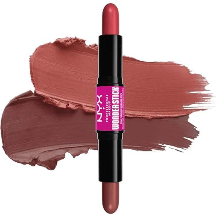 NYX Professional Makeup Wonder Stick Blush, 8 g, Rouge-Stift in Coral N Deep Peach mit feuchtigkeitsspendender Hyaluronsäure – Bild 1