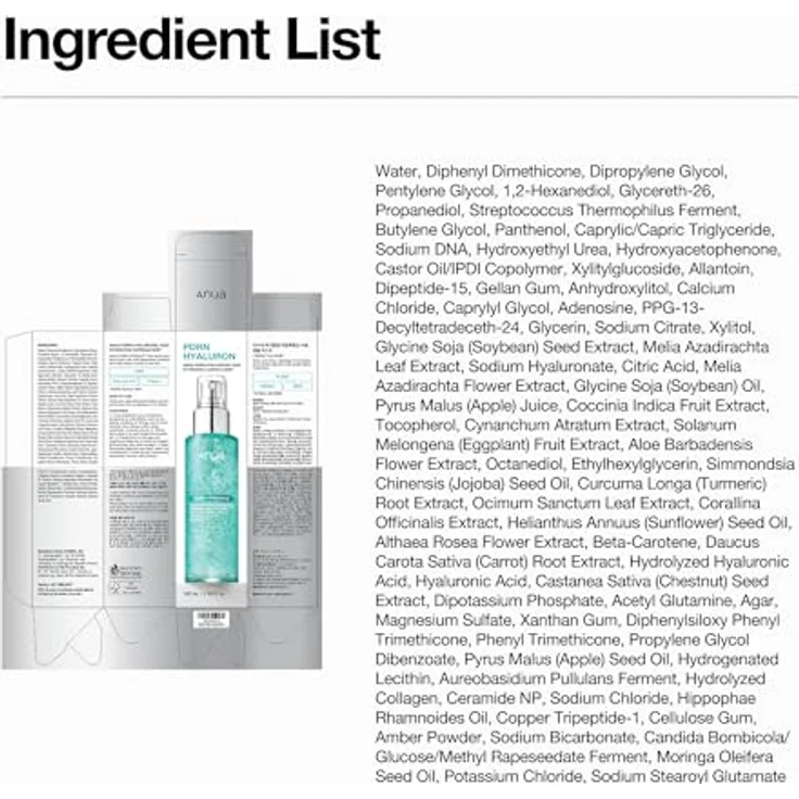 Anua PDRN Hyaluronic Acid Hydrating Capsule Mist 100ml – feuchtigkeitsspendendes Gesichtsspray mit Glow-Finish, PDRN, Hyaluronsäure & Kollagen – Bild 10