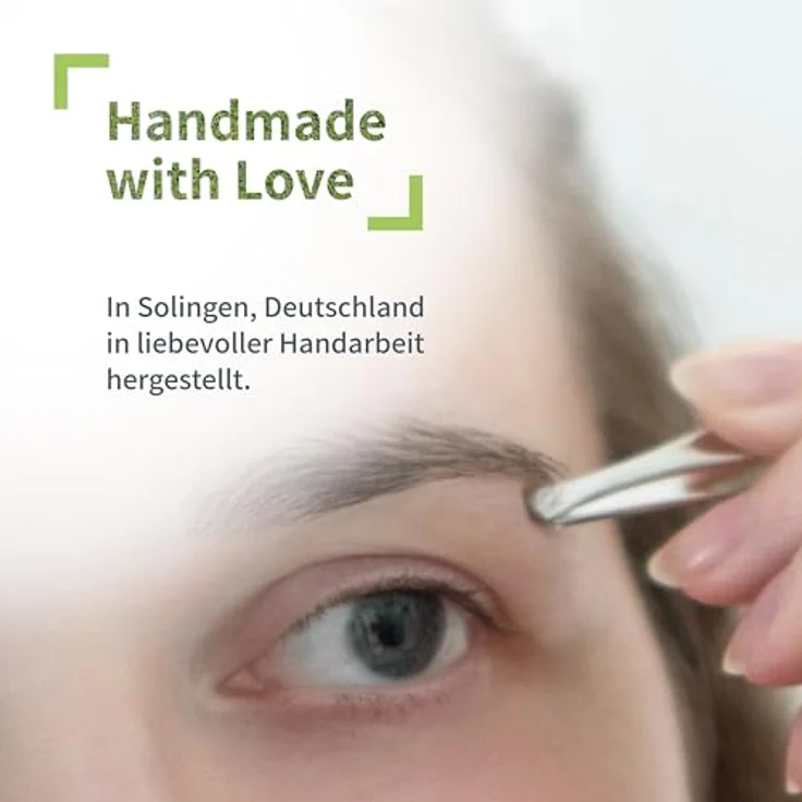 Niyok® Pinzette aus Solingen mit schräger Spitze, Profi Augenbrauenpinzette aus C45 Stahl, nickelfrei, Made in Germany – Bild 4