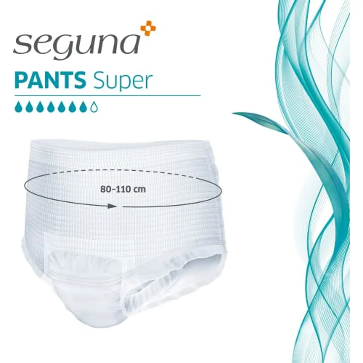 Seguna SEGUNA Pants Super, Inkontinenz Pants, Windelhosen für Erwachsene, Frauen, Männer, Inkontinenzhosen bei Blasenschwäche (M, Saugleistung 1.740 ml, 4 x 20 Stück) – Bild 4