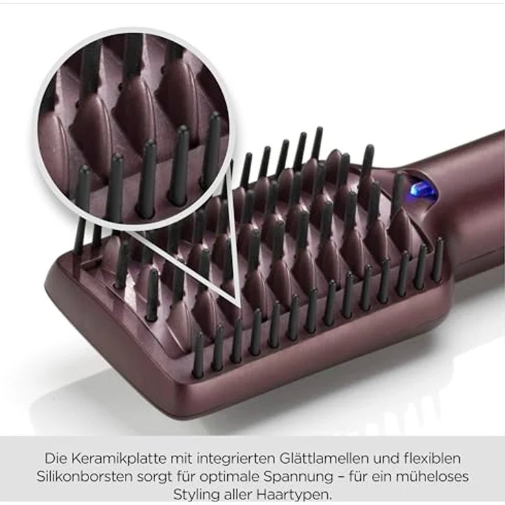 BaByliss Air Power Smooth Warmluftbürste, 3 Geschwindigkeits- und 4 Temperatureinstellungen, Keramik-Glättplatte, für alle Haartypen – Bild 4