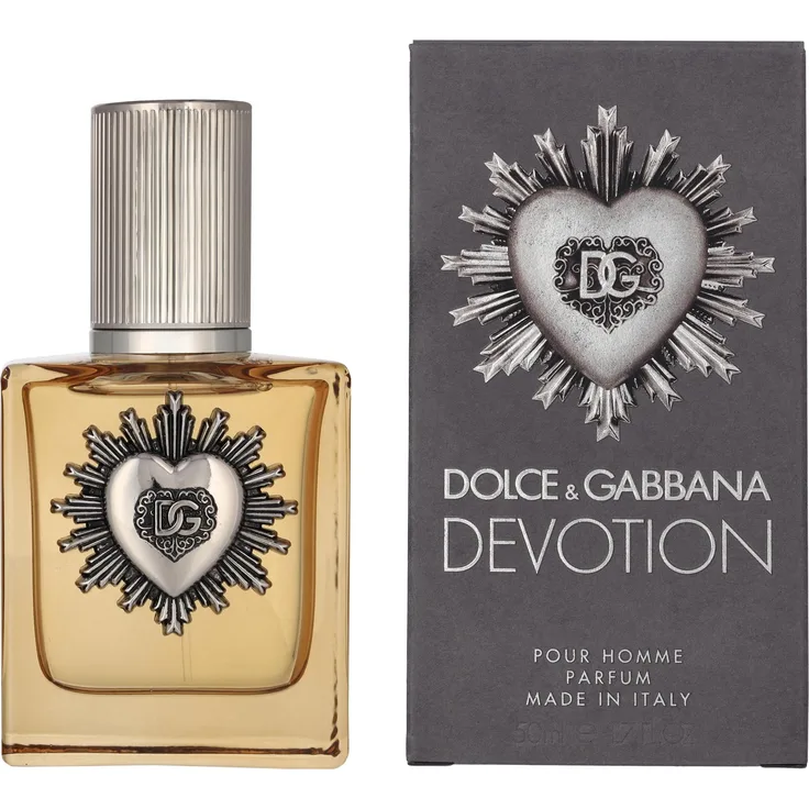 Dolce & Gabbana Devotion For Men, Parfum Spray mit holzigem Fougère-Duft, intensiver Kaffee-Note, 100 ml, orangefarbener Flakon