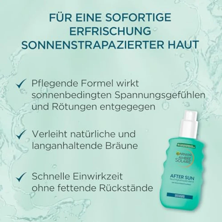 Garnier Ambre Solaire After Sun Spray, feuchtigkeitsspendende Pflege zur Bräunungsverlängerung, 150 ml – Bild 3