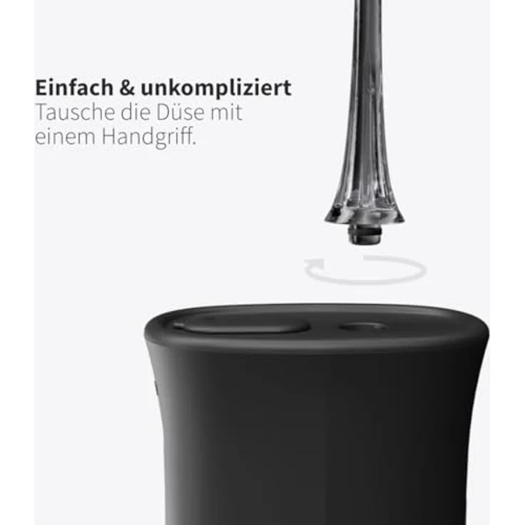 Zahnheld® Ersatzdüsen Basic für Munddusche Aquadent, 3 Stück, effektive Reinigung, schwarz – Bild 2