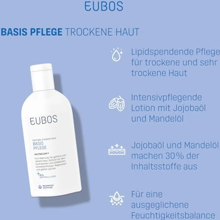 Dr.Hobein Eubos Basis Pflege Hautbalsam F, 200 ml medizinische Gesichtscreme für empfindliche Haut – Bild 3