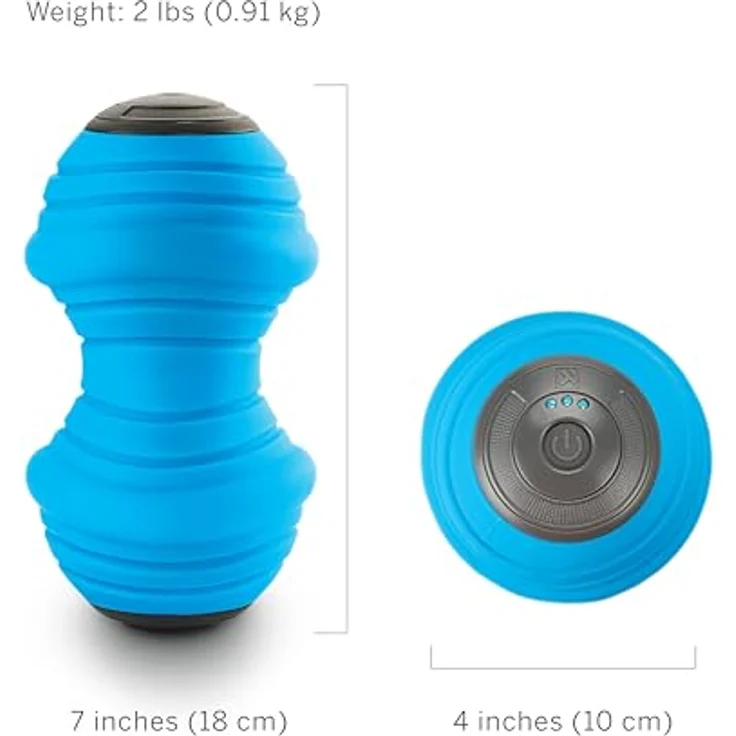 Trigger Point Charge Vibe, Vibrierender Schaumstoffroller zur Muskelentspannung, blau – Bild 4