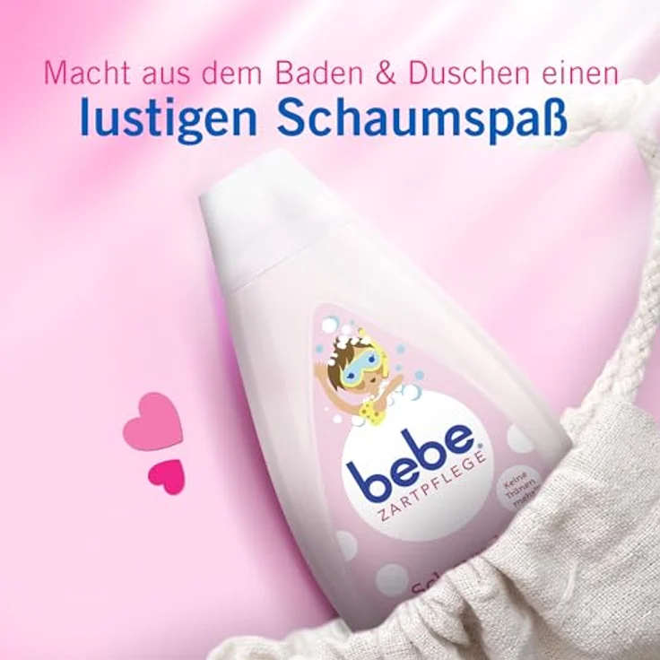 bebe Zartpflege Schaumbad & Dusche, 500 ml für zarte, junge Haut, sanfte Reinigung ohne Seife, mit "Keine Tränen mehr"-Formulierung – Bild 2