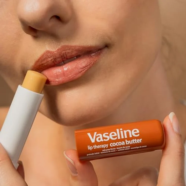 Vaseline Lip Therapy Lippenbalsam mit nährender Kakaobutter, 4,8 g, Braun – Bild 4