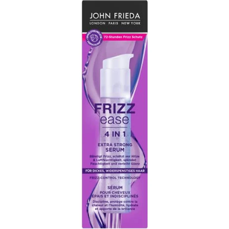 John Frieda 4 in 1 Extra Strong Serum - Inhalt: 50ml - Haartyp: dick, widerspenstig - Aus der Frizz Ease Serie - Bändigt Frizz - Schützt vor Hitze & Luftfeuchtigkeit – Bild 1