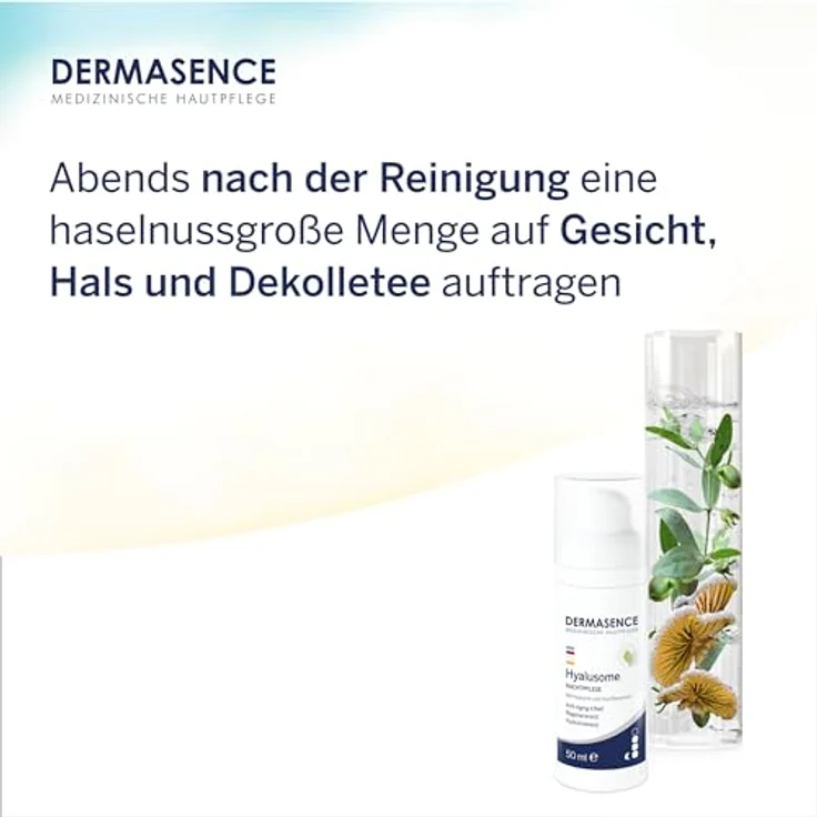 DERMASENCE Hyalusome Nachtpflege, 50 ml - Regenerierende Nachtcreme für feuchtigkeitsarme Haut mit Hyaluron und Nachtkerzenöl – Bild 5