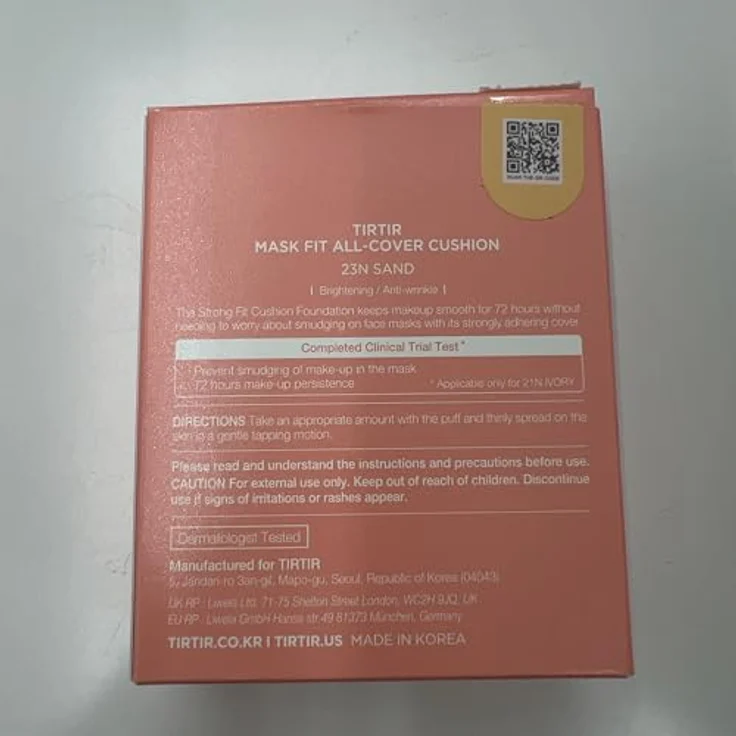 TIRTIR Mask Fit All Cover Cushion, mattierendes Make-up im Schwämmchen, Farbton 23N Sand, 18 g, hervorragende Abdeckung und langanhaltende Feuchtigkeitsversorgung – Bild 9