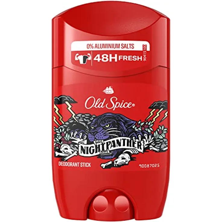 Old Spice Night Panther Deostift für Herren 50 ml, 48 h Frische, 0 % Aluminiumsalze, keine weißen Rückstände und gelben Flecken