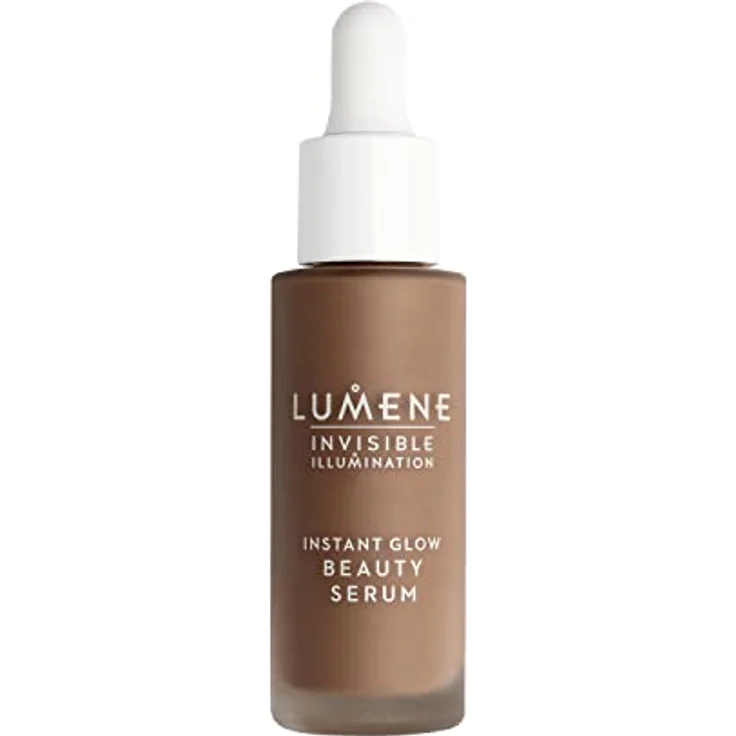 LUMENE Invisible Illumination Glow Beauty Serum Flüssige Foundation, Vegan, Universal Deep 30 ml – Bild 1