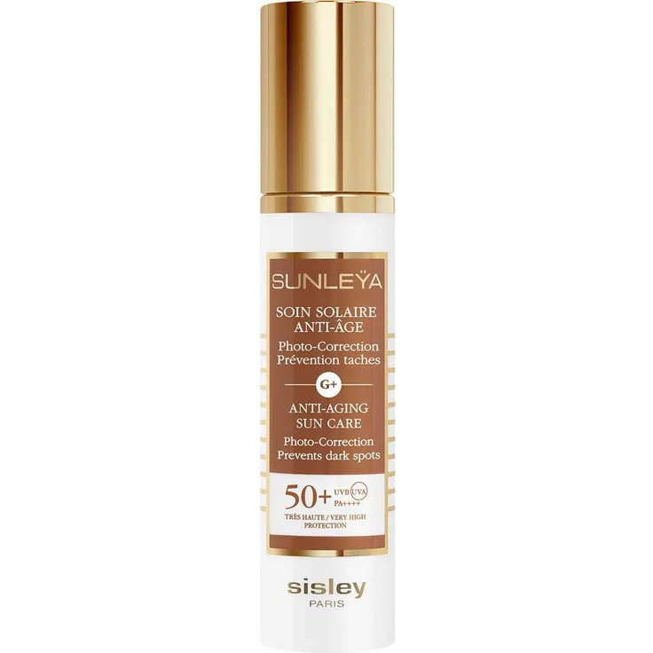 Sisley Sunleÿa G.E. Soin Solaire Anti-Âge, Sonnencreme mit SPF 50+, 50 ml, wasserfest, speziell für reife Haut, Breitbandschutz gegen UVA/UVB-Strahlen