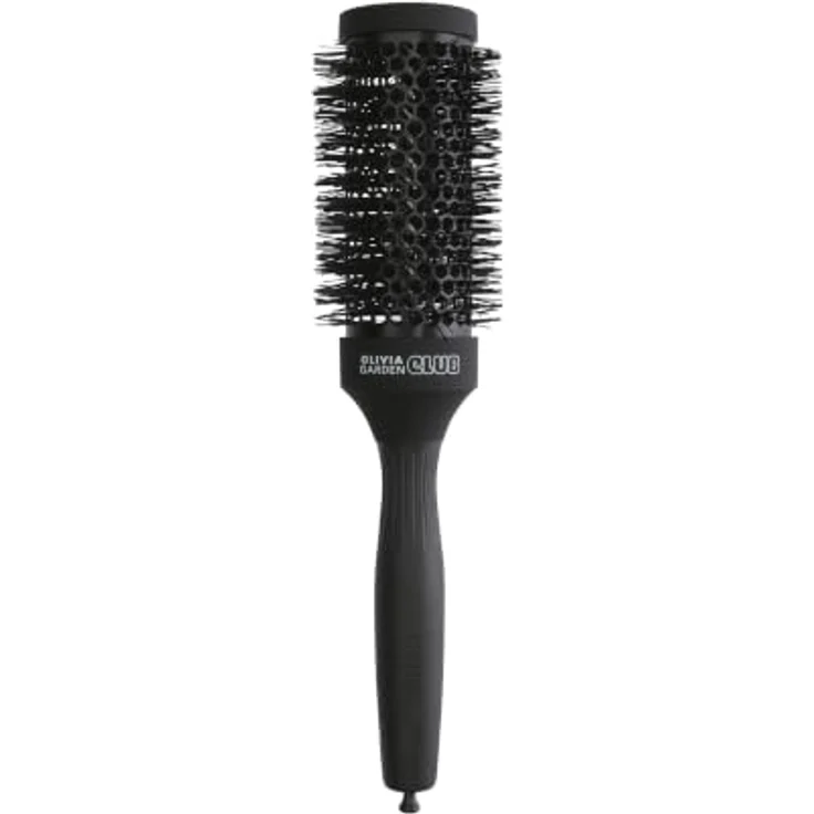 Olivia Garden Club The Glow Blowout Ceramic Round Brush, runde Haarbürste M in Schwarz zur Erstellung voluminöser Frisuren mit Föhnhilfe, 1 St. – Bild 1