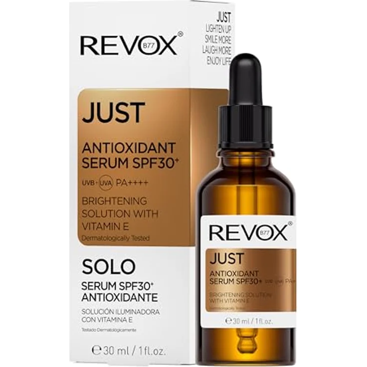 REVOX B77 Just Antioxidant Serum LSF30+, 30 ml, aufhellendes Gesichtsserum mit Vitamin E, UVA-/UVB-Schutz, reduziert Falten und Hyperpigmentierung – Bild 2