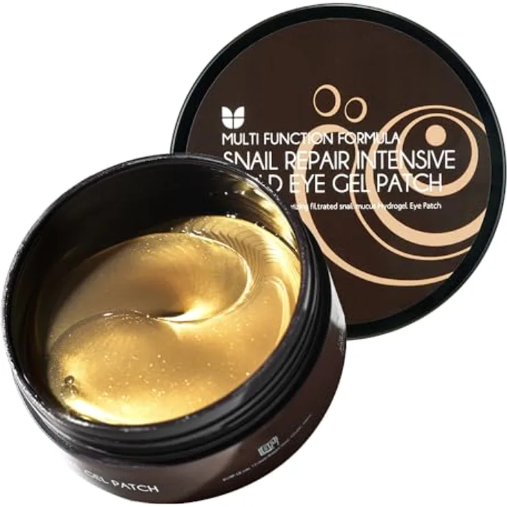 Mizon Multi Function Formula Snail Augenmaske, gegen Schwellungen und Augenringe mit Goldpuder, 60 x 1.4 g