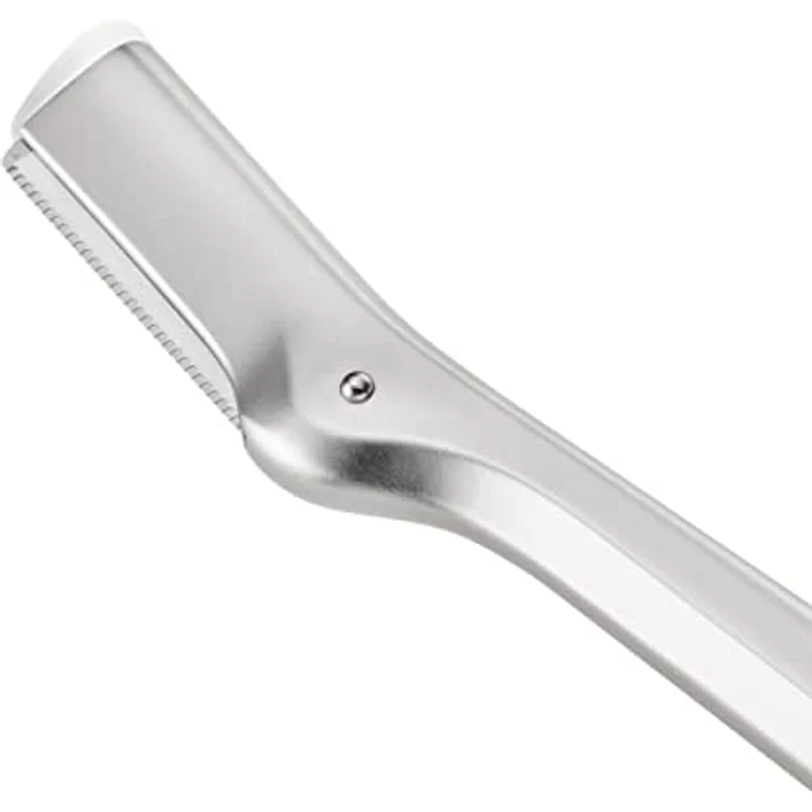 Tweezerman Facial Razor Set, Gesichtshaarrasierer mit rostfreien Edelstahlklingen und 3 Ersatzklingen, Damen 2 ct – Bild 2