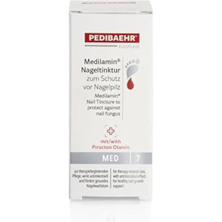 Pedibaehr Medilamin Nageltinktur 15 ml, effektive Fußpflege bei Nagelpilz mit Jojobaöl und innovativer Wirkstoff-Kombination – Bild 2