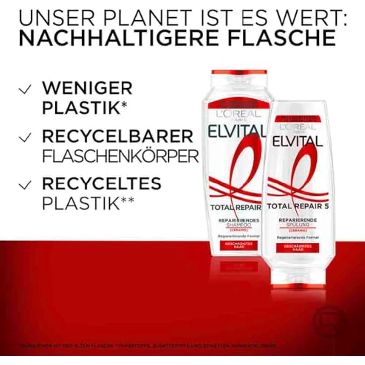 L'Oréal Paris Elvital Total Repair 5, Reparatur-Spülung gegen 5 Probleme geschädigter Haare mit Calendula-Extrakt, 6 x 250 ml – Bild 5