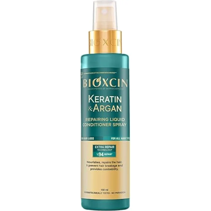 BIOXCIN Bioxcin Keratin & Argan Leave-In Conditioner Spray 150ml - Tiefenwirksame Reparatur, Anti-Frizz, Anti-Spliss für alle Haartypen – Bild 1