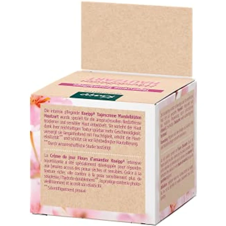 Kneipp Gesichtscreme Mandelblüten Hautzart - nährende Creme mit reichhaltiger Sheabutter, Mandelöl & Vitamin E - natürlicher Pflegeöl-Komplex - für trockene & sensible Haut - 50ml – Bild 3
