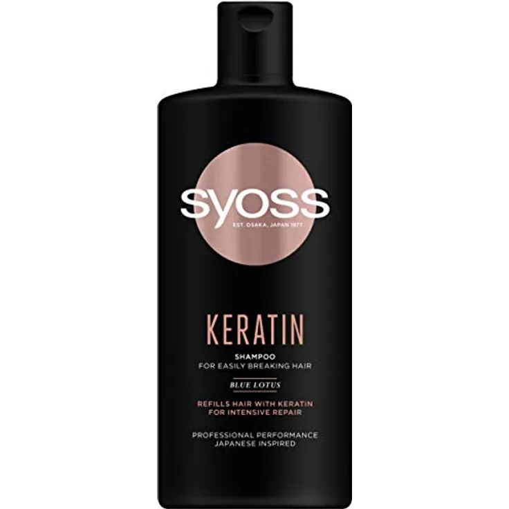 Syoss Keratin Shampoo 440 ml, Feuchtigkeitsspendend