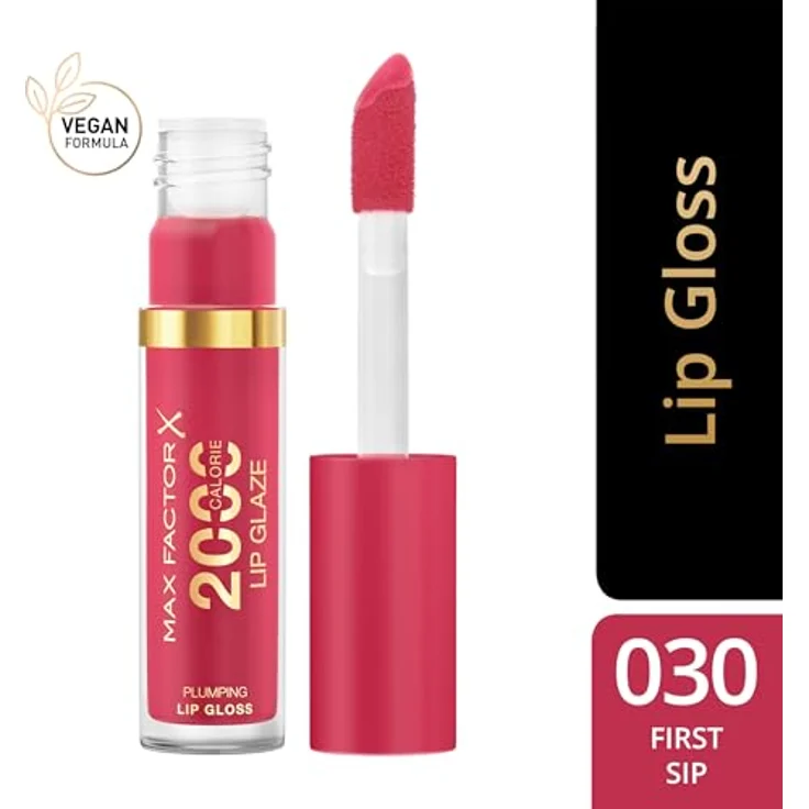 Max Factor 2000 Calorie Lip Glaze, Hochglanz-Lipgloss mit Volumen-Effekt, Hyaluron und Squalan, vegan, First Sip, 4.4ml – Bild 4