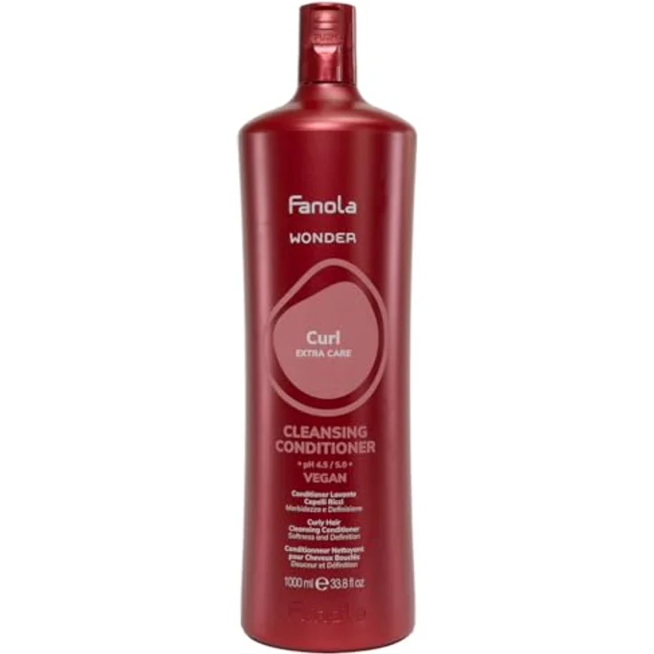 Fanola Wonder Curl Reinigungsbedingung, 1000 ml, cremige Textur zur Reinigung und Entwirrung von Locken – Bild 1