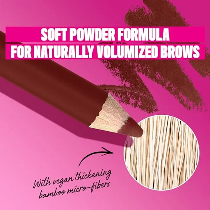 NYX Professional Makeup Powder Louder Augenbrauenstift, vegane Mikrofaser-Formel für definierte Augenbrauen, 1,2 g, 04 Black Cherry – Bild 2