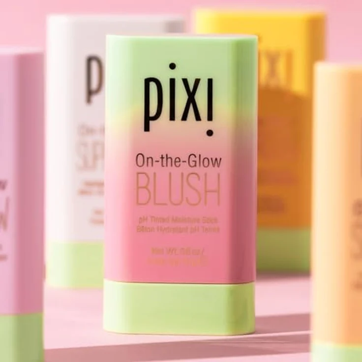 Pixi On The Glow Blush Cheektone Reaktiver Farbiger Stick mit Ginseng und Aloe Vera Extrakten, 19 g, 0,6 Unzen - Rouge & Bronzer, feuchtigkeitsspendende Rötung in farbigem Balken ohne Parabene – Bild 4