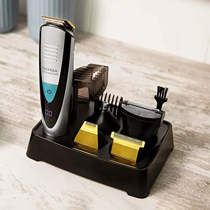 Cecotec Bamba PrecisionCare Pro 5-in-1 Multifunktionsrasierer, Wasserdicht, Titanbeschichtete Klingen, 60 Minuten Laufzeit, IPX7, Lithiumbatterie mit Kabelbetrieb – Bild 5