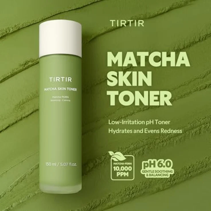 TIRTIR Matcha Skin Toner, beruhigendes Gesichts-Tonikum mit feuchtigkeitsspendender Wirkung, 150 ml – Bild 3