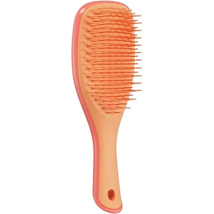 Tangle Teezer Ultimate Detangler Mini Salmon Pink & Apricot, Entwirr-Haarbürste klein für Kinder und Reisen, perfekt für Unterwegs, Haarbürste ohne Ziepen – Bild 1