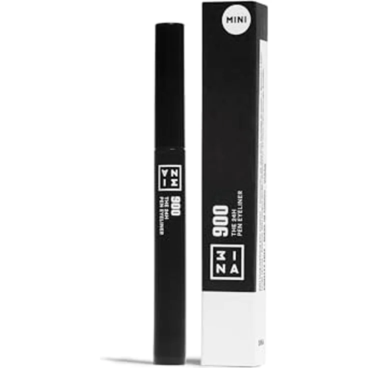 3INA The 24H Pen Eyeliner Mini, langanhaltender Eyeliner in intensivem Schwarz, wasserfest, 0,6 ml – Bild 1