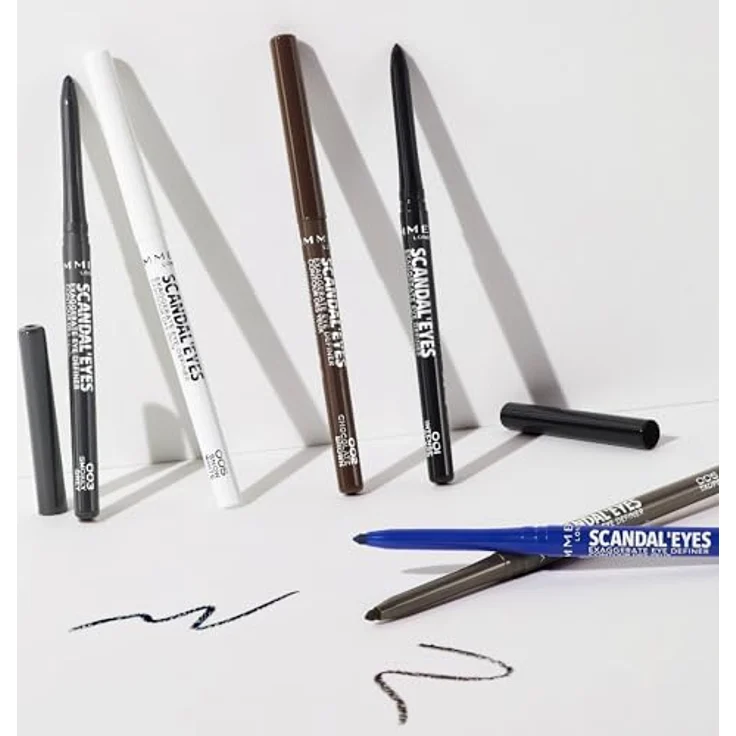 Rimmel ScandalEyes Exaggerate automatischer Konturstift, wasserfester Eyeliner in Farbton 006 Taupe, 0,35 g – Bild 6