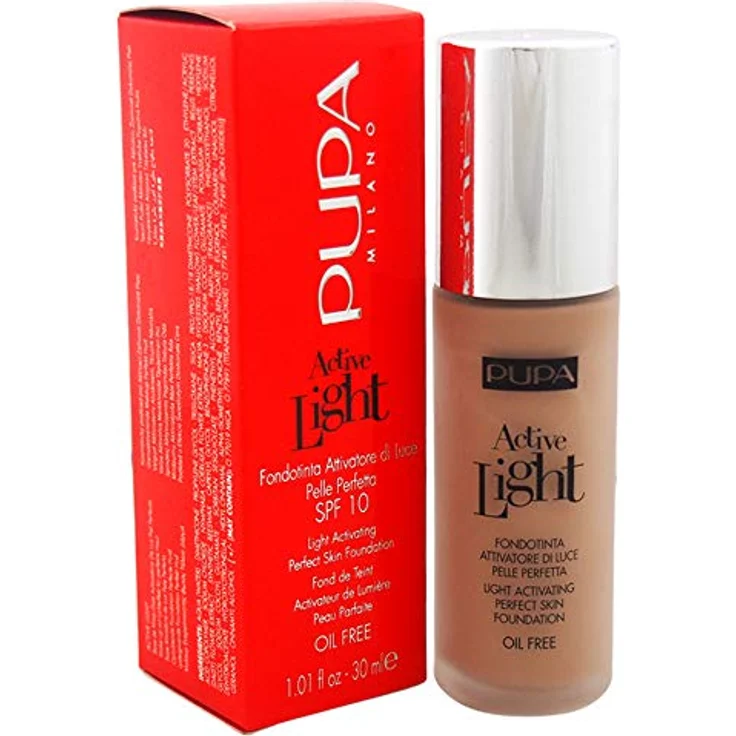 PUPA Milano Active Light Foundation SPF 10, 30 ml, hypoallergen, 11 Nuancen erhältlich – Bild 2