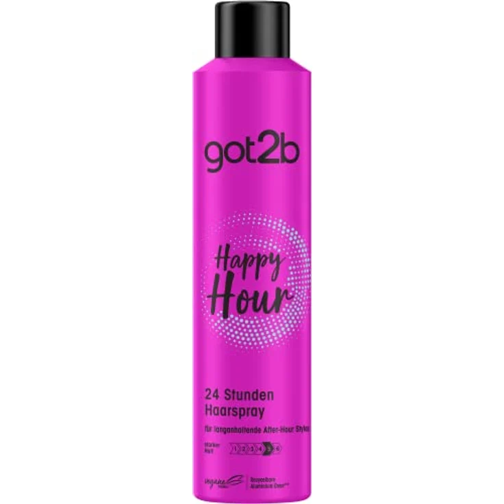 got2b Happy Hour 24 Stunden Haarspray, langanhaltender Halt, 300ml – Bild 2