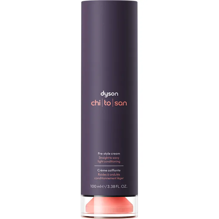 Dyson Chitosan Pre-Style Cream, leichte Pflege für glattes bis welliges Haar, 100 ml