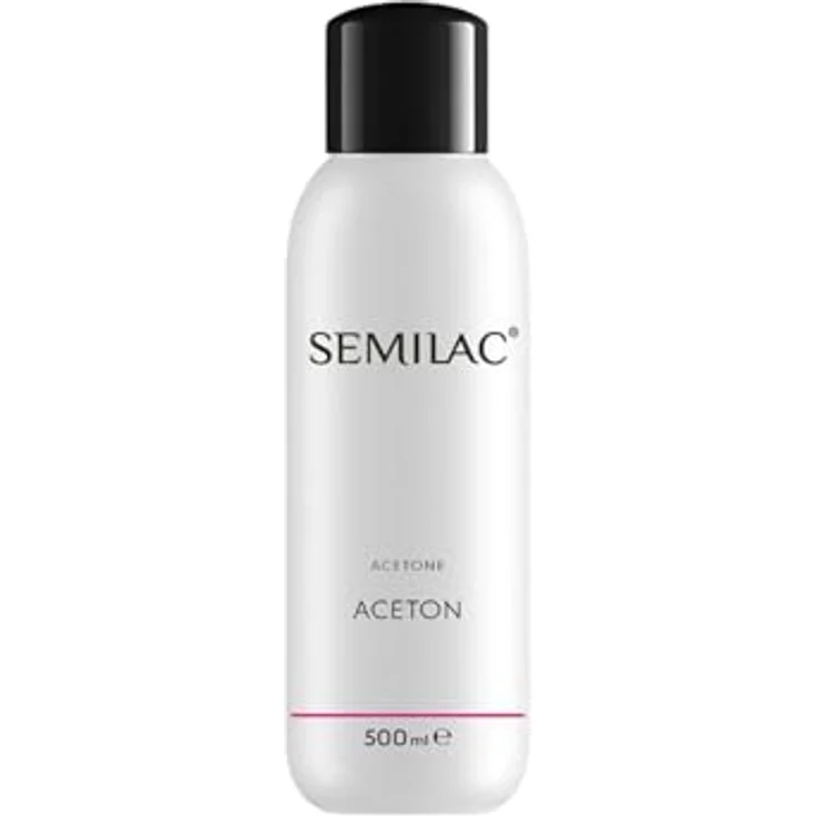 Semilac Remover Acetone Nagellackentferner 500 ml Für Hybridlack UV LED Nagellack Reiniger für Maniküree und Pediküre Dermatologisch Getestet – Bild 2