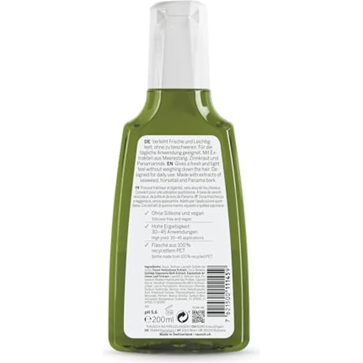 Rausch Anti-Fett-Shampoo mit Meerestang, 200 ml - effektive Fettregulierung für frisches Haar – Bild 9