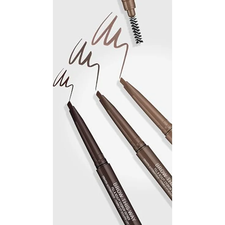 Rimmel Brow This Way Augenbrauenstift, 2 in 1 mit Bürste, Farbton 003 Dark Brown, 0,25 g, vegan mit Langzeiteffekt – Bild 6
