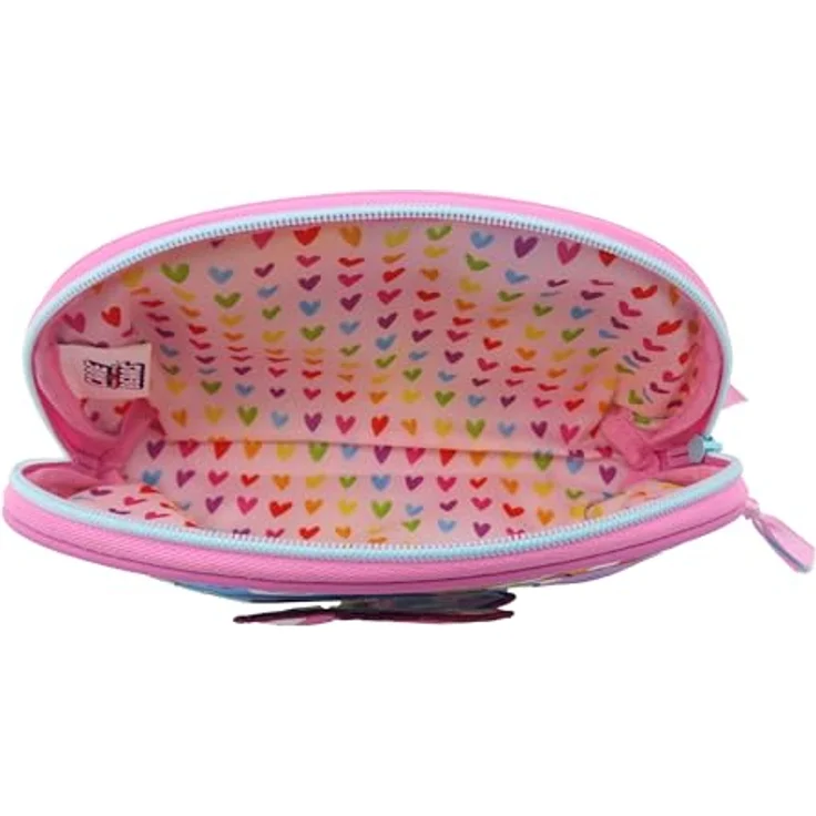 CYPBRANDS Care Bears Kulturbeutel, Halbmondform, 23 cm, Mehrfarbig mit süßen Bären und austauschbaren Patches – Bild 5