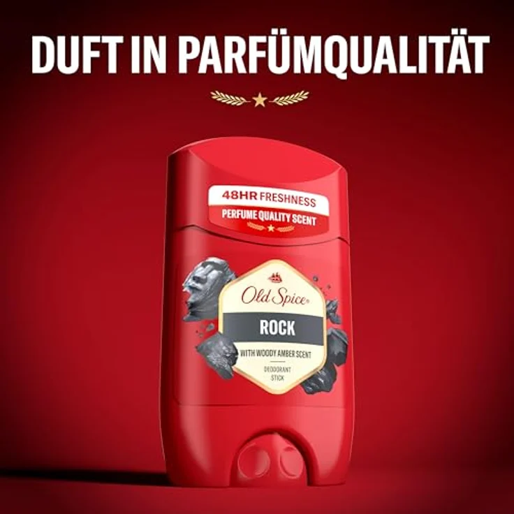 Old Spice Rock Deo Stick für Männer, 50ml, 48H Frische, langanhaltender Duft in Parfümqualität, 0 Prozent Aluminiumsalze – Bild 3