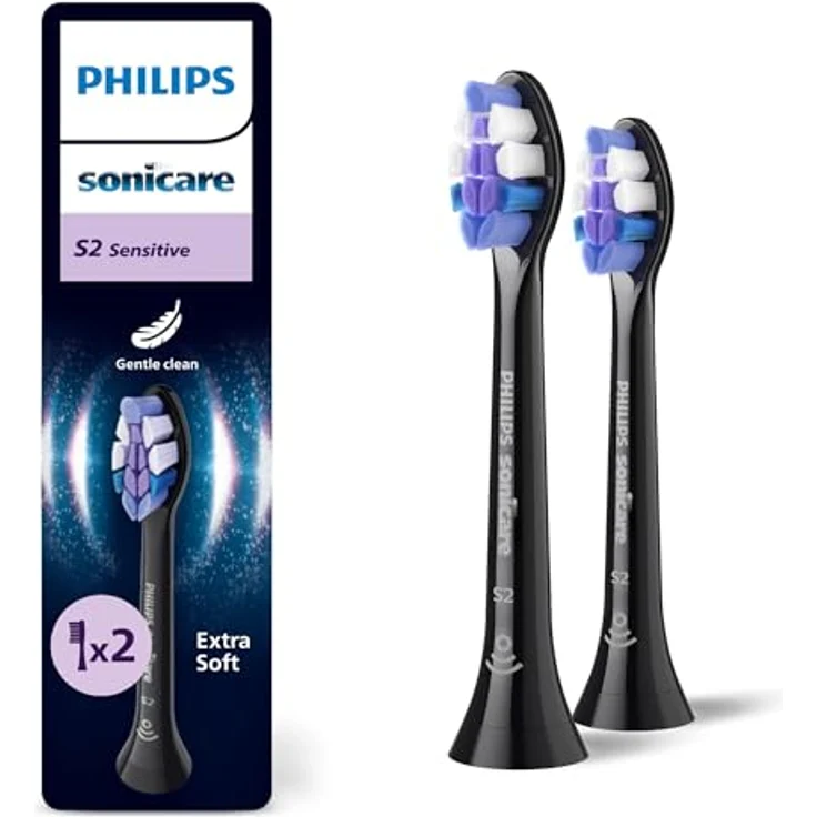 Philips Sonicare Sensitive HX6052/88, Ersatzkopf für elektrische Zahnbürsten, 2 Stück, für empfindliche Zähne, effektive Reinigung – Bild 2