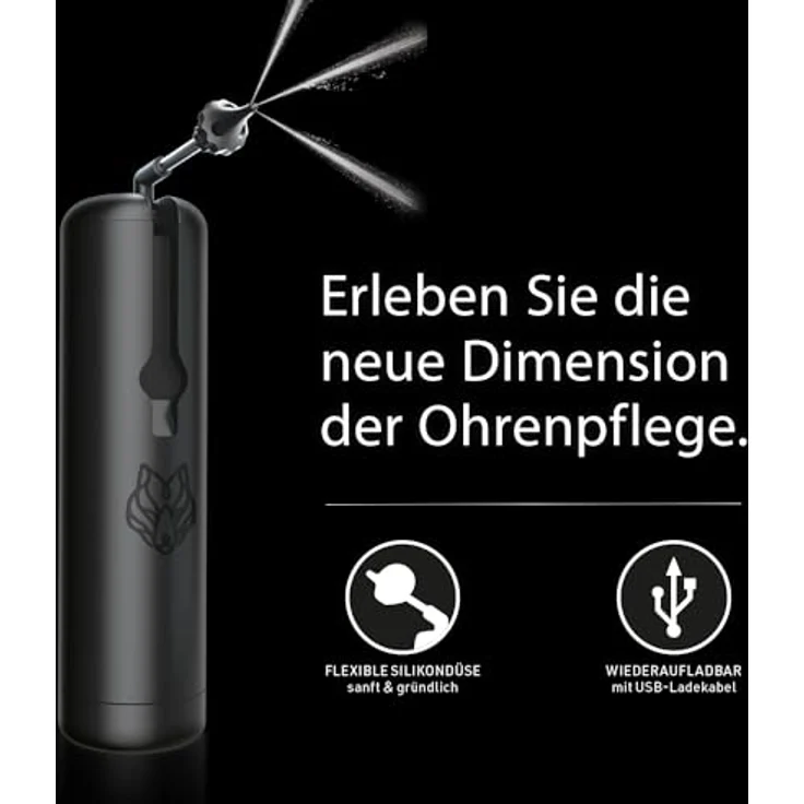 Mediashop Wush - elektrischer Ohrenreiniger inkl. 6 Ersatzspitzen - Ohrenschmalz Entferner - Ohrenspülung mit massierenden Wasserstrahl - wasserfestes Ohrspülgerät - wiederaufladbare Ohrendusche – Bild 2