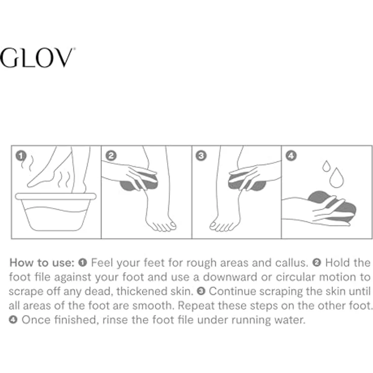 GLOV Nano Glass Foot File, Pediküre Feile für geschmeidige Füße, entfernt Hornhaut und hydratisiert 1 St. – Bild 4