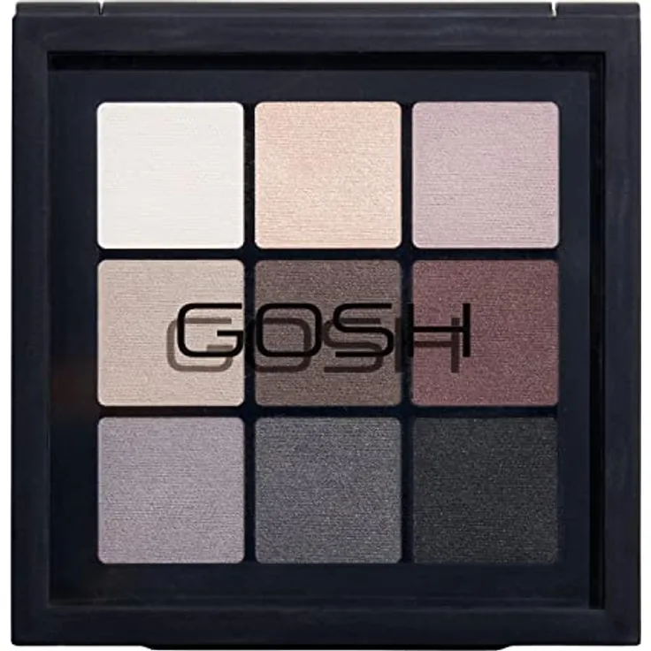 GOSH Eyedentity Lidschatten-Palette 005 Be Hopeful, 9 Farben in Matt & Metallic, vegan & parfümfrei, ideal für Tages- und Abendlooks